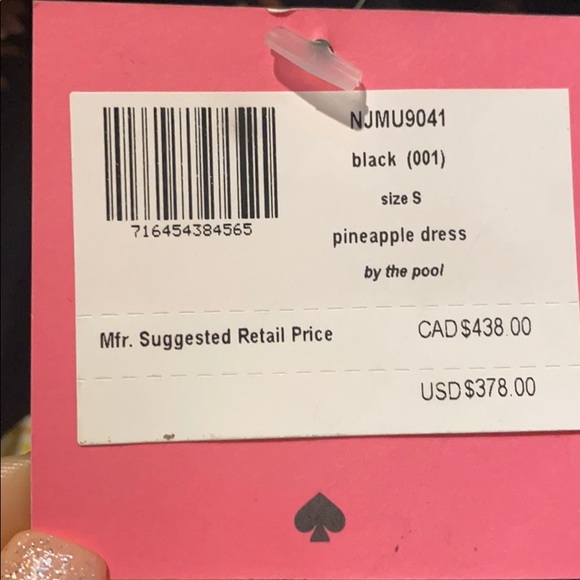 NWT Kate Spade Ruffle Sleeveless Pineapple Dress - Picture 7 of 7